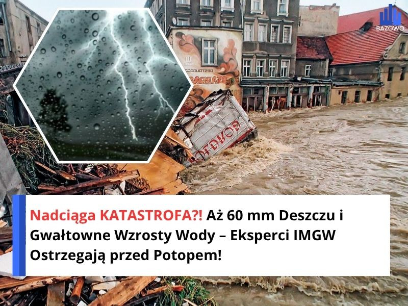 Nadciąga KATASTROFA?! Aż 60 mm Deszczu i Gwałtowne Wzrosty Wody – Eksperci IMGW Ostrzegają przed Potopem!